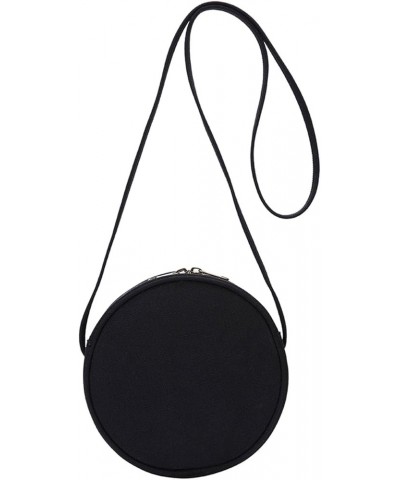 Round Crossbody Bags, Fashion Circle Crossbody Purse Clutch Handbag, Lightweight Black $9.19 Crossbody Bags