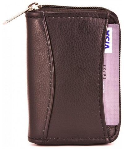 SANTO Unisex Accordion Card Wallet Dark Brown - Expresso $37.81 Wallets