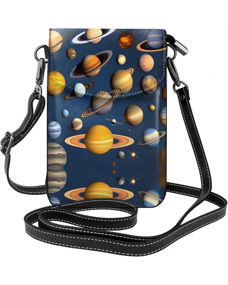 Exotic style floral Small Cell Phone Purse - Handbag with Adjustable Strap for Shopping and Multifunctional Use Solar System ...