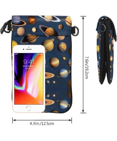 Exotic style floral Small Cell Phone Purse - Handbag with Adjustable Strap for Shopping and Multifunctional Use Solar System ...