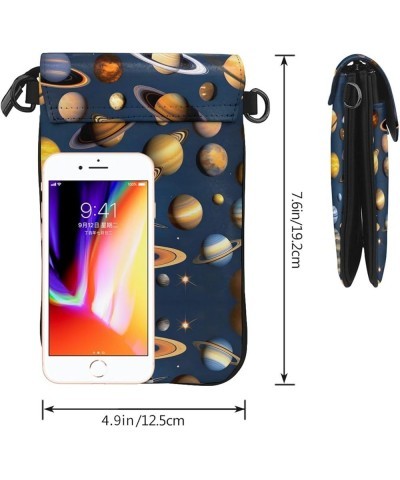 Exotic style floral Small Cell Phone Purse - Handbag with Adjustable Strap for Shopping and Multifunctional Use Solar System ...