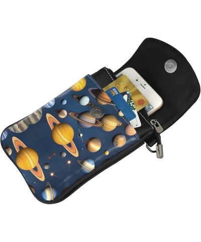 Exotic style floral Small Cell Phone Purse - Handbag with Adjustable Strap for Shopping and Multifunctional Use Solar System ...