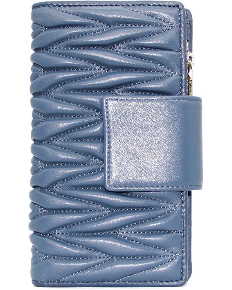 Leather Wallet For Women Large Capacity Travel Clutch Bags With Multi Pockets (1-black) 2-blue $18.04 Wallets