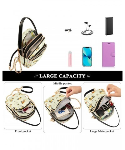 Vehicle Cell Phone Purse Cartoon Truck Construction Machine Roadblock Crossbody Handbag Durable Shoulder Bag Sturdy Travel Po...