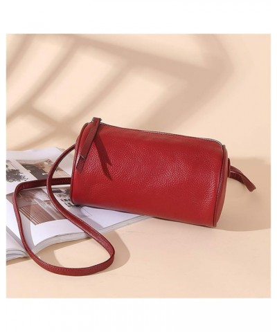 Casual fashion trend cylinder Messenger ladies bag shoulder pillow head ladies parcel Black $19.45 Shoulder Bags