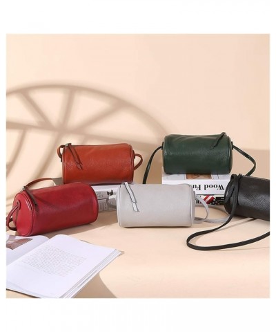 Casual fashion trend cylinder Messenger ladies bag shoulder pillow head ladies parcel Black $19.45 Shoulder Bags