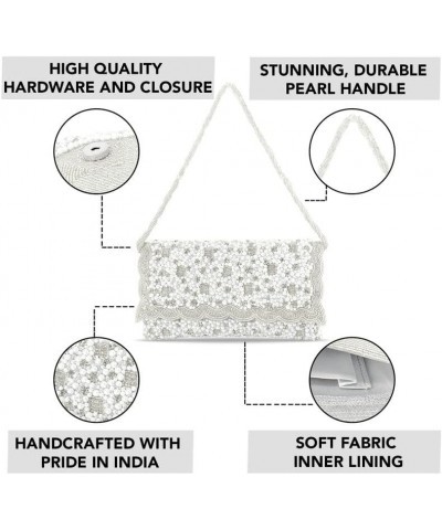 Potli Bag For Women Handmade Evening Wristlet Handbags Stylish Bridal Purse Fashion Silver 2 $35.09 Wristlets