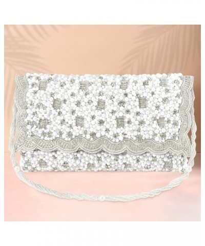 Potli Bag For Women Handmade Evening Wristlet Handbags Stylish Bridal Purse Fashion Silver 2 $35.09 Wristlets