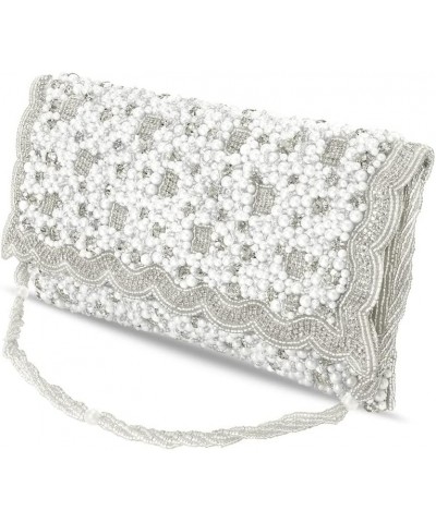 Potli Bag For Women Handmade Evening Wristlet Handbags Stylish Bridal Purse Fashion Silver 2 $35.09 Wristlets