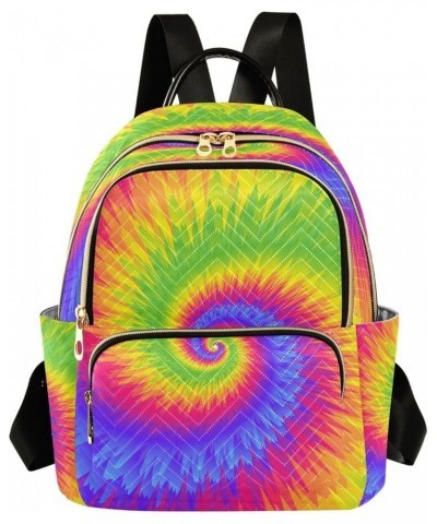 Oil Painting Swril Tie Dye Women Backpack Purse Ladies Fashion Shoulder Bag Daypack Travel Bag 10L Medium $14.35 Backpacks