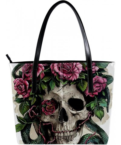 Tote Bag, Large Tote Bags for Women, Women's Tote Handbags, Skull Flower Mexico, Womens Tote Bag Design 3135 $21.06 Totes