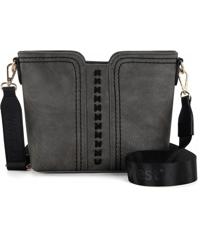 Small Crossbody bags for Women Cross Body Purses Shoulder Handbags with Wide Guitar Strap Dusty Grey $16.95 Crossbody Bags