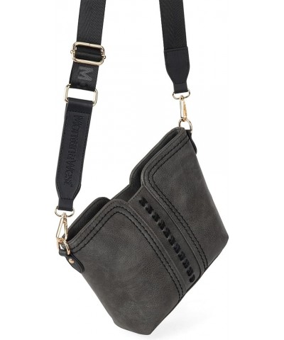 Small Crossbody bags for Women Cross Body Purses Shoulder Handbags with Wide Guitar Strap Dusty Grey $16.95 Crossbody Bags