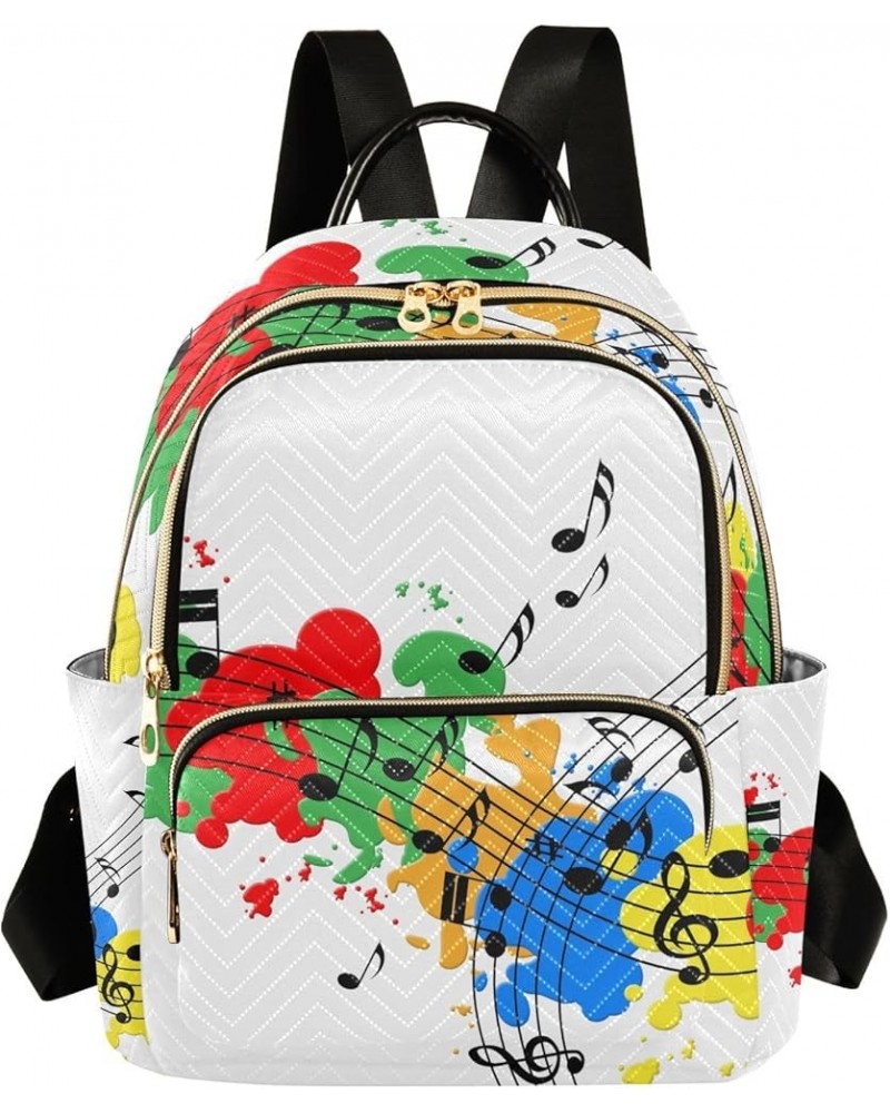 Travel Backpack Purse for Women Fashion Anti-theft Work Casual Musical Note and Audio Daypack Shoulder Bag Medium Size Medium...