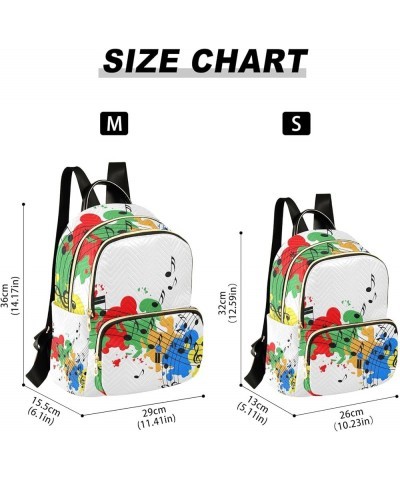 Travel Backpack Purse for Women Fashion Anti-theft Work Casual Musical Note and Audio Daypack Shoulder Bag Medium Size Medium...