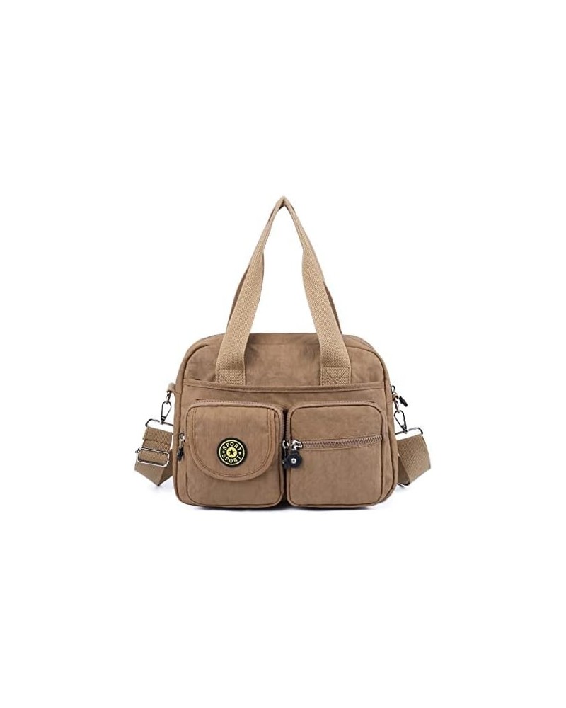 Nylon Small Crossbody Bags for Women Multiple Pockets Shoulder Purses Ladies Satchel Purse with Adjustable Strap Khaki2 $9.03...