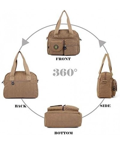 Nylon Small Crossbody Bags for Women Multiple Pockets Shoulder Purses Ladies Satchel Purse with Adjustable Strap Khaki2 $9.03...