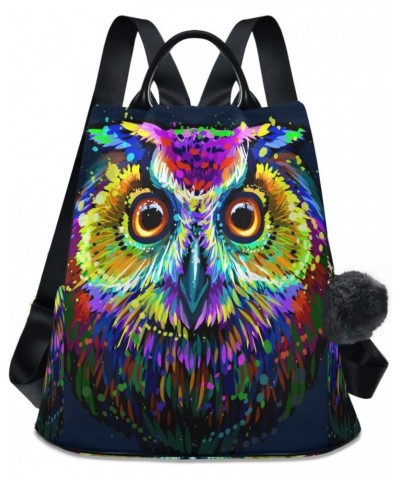 Owl Rainbow Forest Animal Backpack Purse for Women Travel Bag Anti Theft Back Pack Fashion Shoulder Bag with Adjustable Strap...