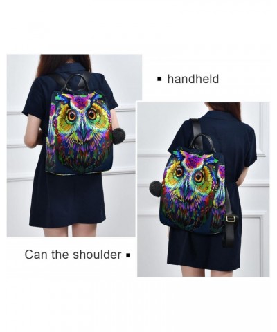 Owl Rainbow Forest Animal Backpack Purse for Women Travel Bag Anti Theft Back Pack Fashion Shoulder Bag with Adjustable Strap...