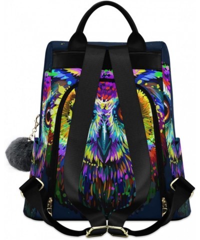 Owl Rainbow Forest Animal Backpack Purse for Women Travel Bag Anti Theft Back Pack Fashion Shoulder Bag with Adjustable Strap...