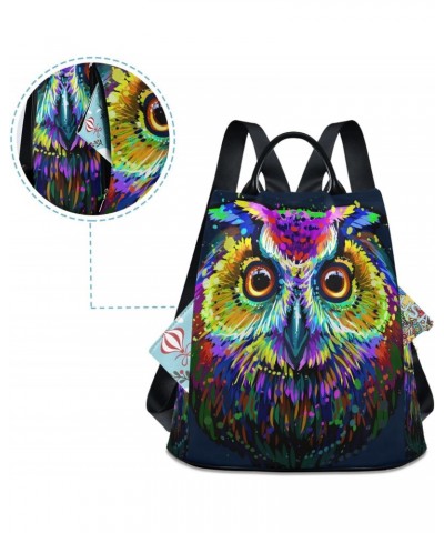 Owl Rainbow Forest Animal Backpack Purse for Women Travel Bag Anti Theft Back Pack Fashion Shoulder Bag with Adjustable Strap...