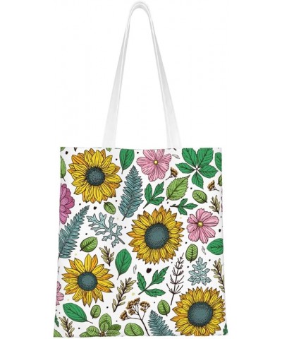 Sunflowers Single Shoulder Fashion Canvas Tote Shopping Bags Handbags For Men And Women Sunflowers29 $10.53 Totes