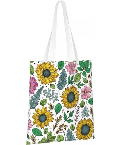 Sunflowers Single Shoulder Fashion Canvas Tote Shopping Bags Handbags For Men And Women Sunflowers29 $10.53 Totes