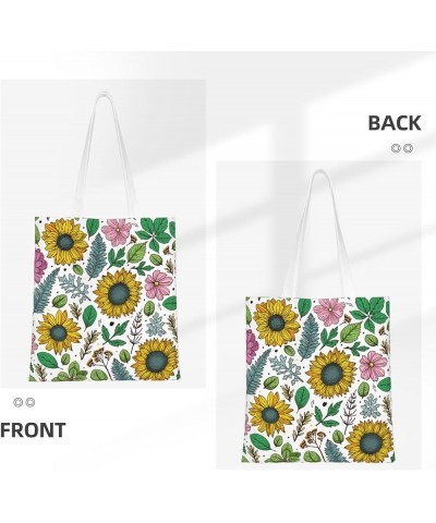 Sunflowers Single Shoulder Fashion Canvas Tote Shopping Bags Handbags For Men And Women Sunflowers29 $10.53 Totes