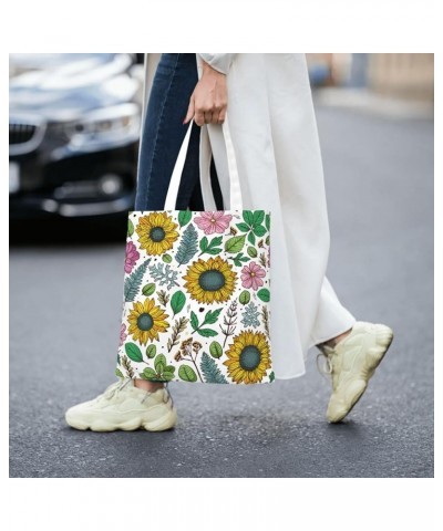 Sunflowers Single Shoulder Fashion Canvas Tote Shopping Bags Handbags For Men And Women Sunflowers29 $10.53 Totes