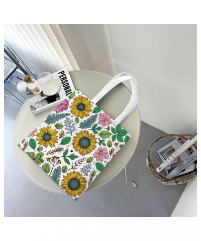 Sunflowers Single Shoulder Fashion Canvas Tote Shopping Bags Handbags For Men And Women Sunflowers29 $10.53 Totes