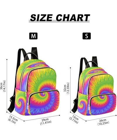 Oil Painting Swril Tie Dye Women Backpack Purse Ladies Fashion Shoulder Bag Daypack Travel Bag 10L Medium $14.35 Backpacks