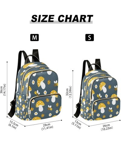 Bee Mushroom Daisy Women Backpack Purse Ladies Fashion Shoulder Bag Daypack Travel Bag 7.5L Medium $17.35 Backpacks