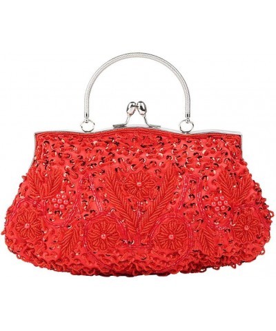 Womens Clutch Bag Large Luxury Purse Beaded Sequin Evening Clutch Bag for Bridal Wedding Party Handbag with Chain Red $15.98 ...