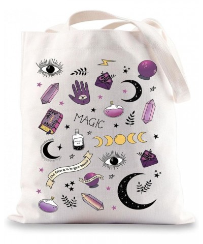 Magical Witchy Canvas Tote Bag Witchy Gifts Witchcraft Shoulder Bag Wiccan Gift Magic $10.24 Totes