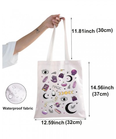 Magical Witchy Canvas Tote Bag Witchy Gifts Witchcraft Shoulder Bag Wiccan Gift Magic $10.24 Totes