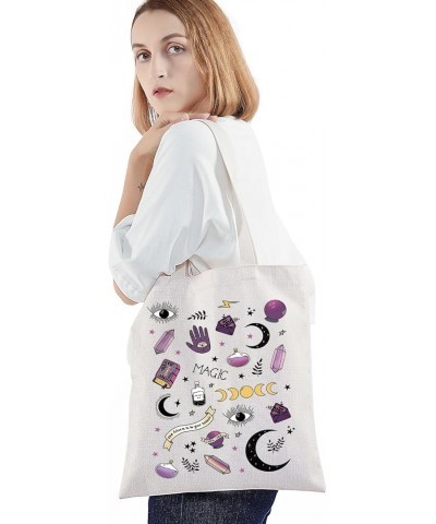 Magical Witchy Canvas Tote Bag Witchy Gifts Witchcraft Shoulder Bag Wiccan Gift Magic $10.24 Totes