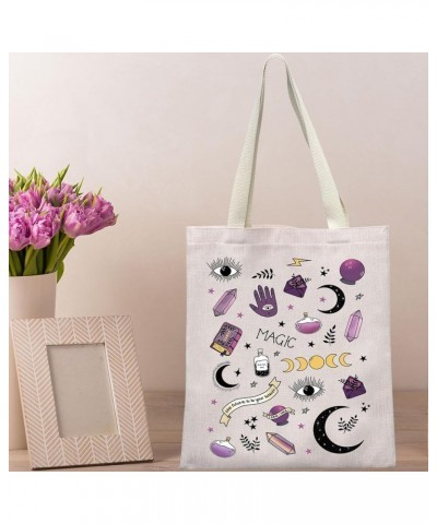 Magical Witchy Canvas Tote Bag Witchy Gifts Witchcraft Shoulder Bag Wiccan Gift Magic $10.24 Totes