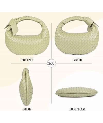 bow knotted woven dumpling leather designer dinner hobo tote clutch drop trendy purse handbags for women 2024. Green $25.30 T...