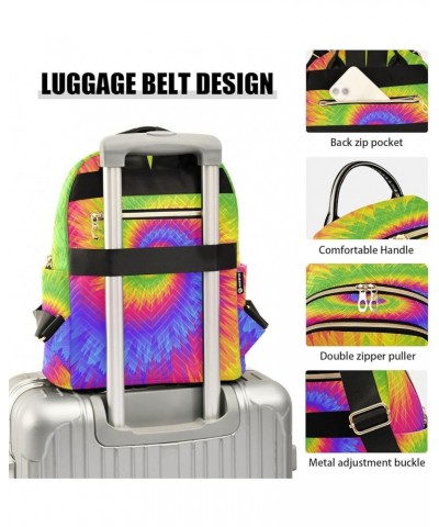 Oil Painting Swril Tie Dye Women Backpack Purse Ladies Fashion Shoulder Bag Daypack Travel Bag 10L Medium $14.35 Backpacks