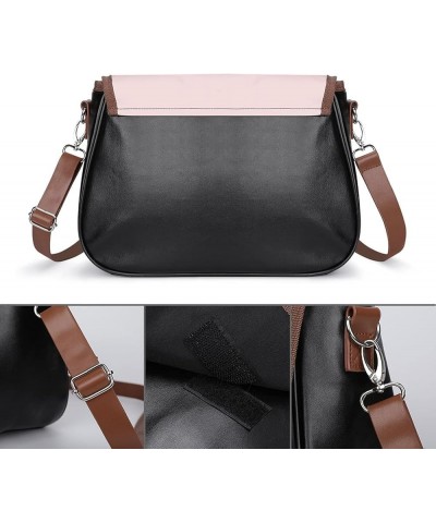 Printed Crossbody Bags Women City Leather Shoulder Bag Satchel Hobo Bags Trendy Girl Lip Color1 $20.50 Hobo Bags