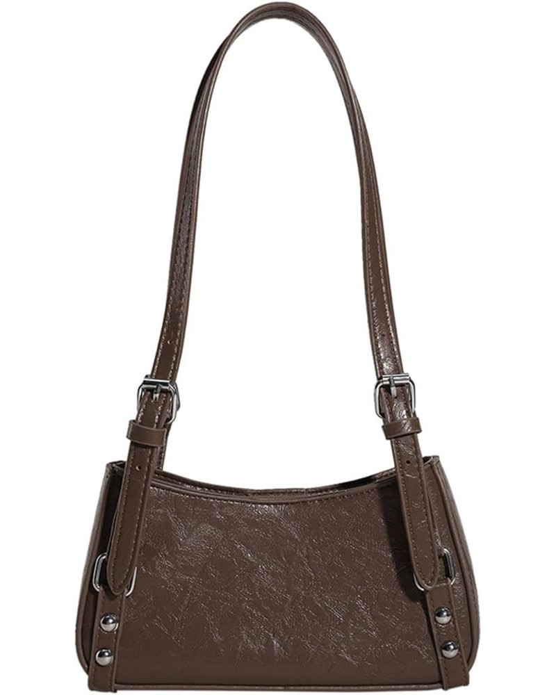 European And American Retro Shoulder Bag, Crossbody Bag, Commuter Versatile Small Square Bag, Armpit Bag For Women Brown $30....