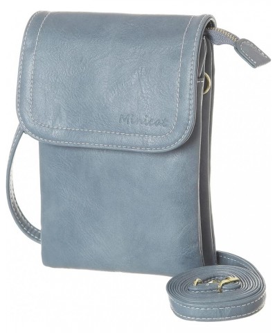 Roomy Pockets Small Crossbody Bags Cell Phone Wallet Purses for Women Bigger-light Blue $14.47 Crossbody Bags