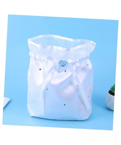 2pcs bridesmaids gift bridesmaid gift Satin handbag Wedding accessory white decor large beach bags Whitex2pcs $8.90 Evening Bags