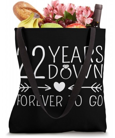 22 Years Down Forever To Go 22nd Husband Wife Anniversary Tote Bag $11.76 Totes