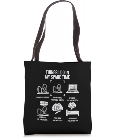 Things I Do In My Spare Time, Rollercoaster Theme Park Tote Bag $12.99 Totes