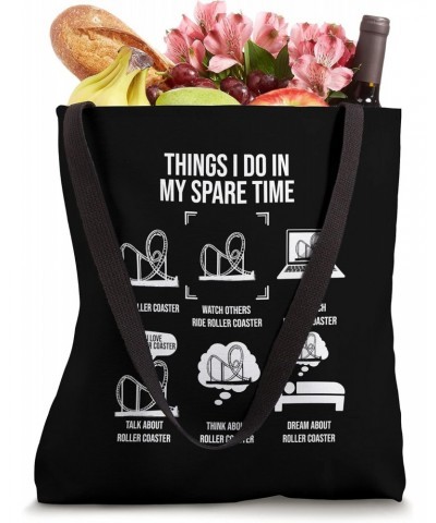 Things I Do In My Spare Time, Rollercoaster Theme Park Tote Bag $12.99 Totes