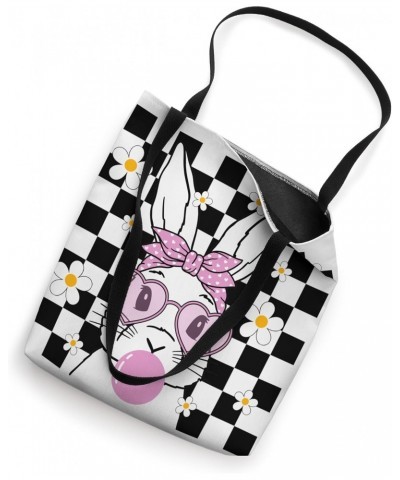 Cute Bunny Heart Glasses Bubblegum for Women Kids Easter Day Tote Bag $10.81 Totes