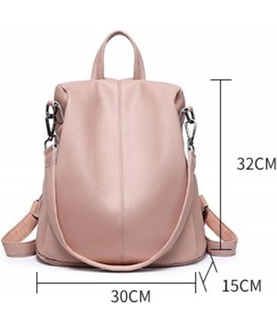 Ladies Travel Bag Genuine Leather Backpack Shoulder Bag Large Capacity Backpack (Color : Black) Black $41.57 Backpacks