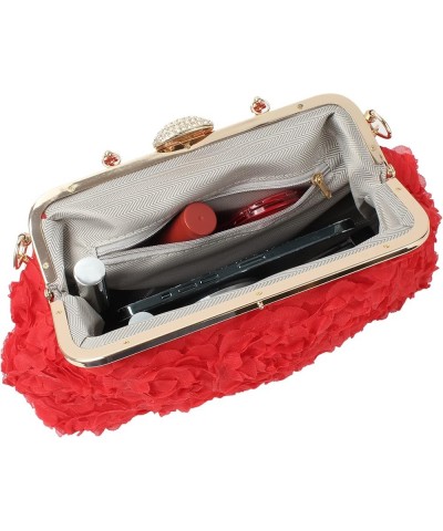 Women's Elegant Bride Evening Party Bag Rose Clutch Handbag Messenger Purse Bag (06205 Pink) 07646 Red $24.29 Totes