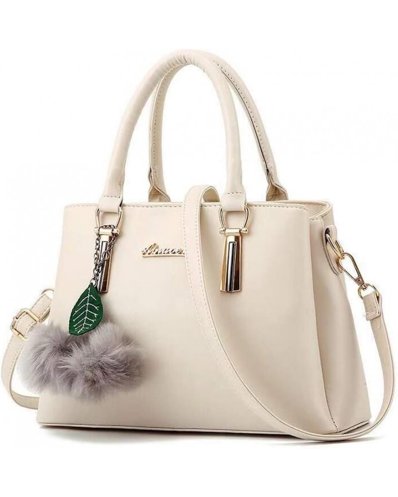 Women's Leather Handbag Tote Shoulder Bag Crossbody Purse Pink Beige $29.06 Totes